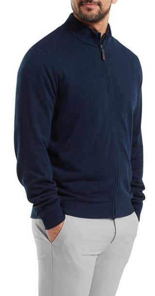 FootJoy Full-Zip Lined sudadera de hombre, azul marino