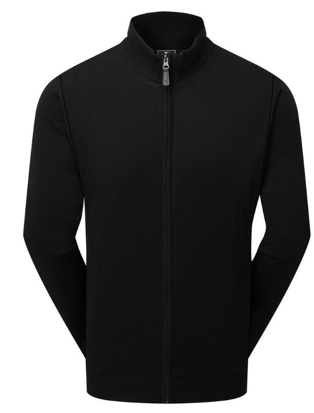 FootJoy Drirelease Full-Zip Lined suéter de hombre, negro