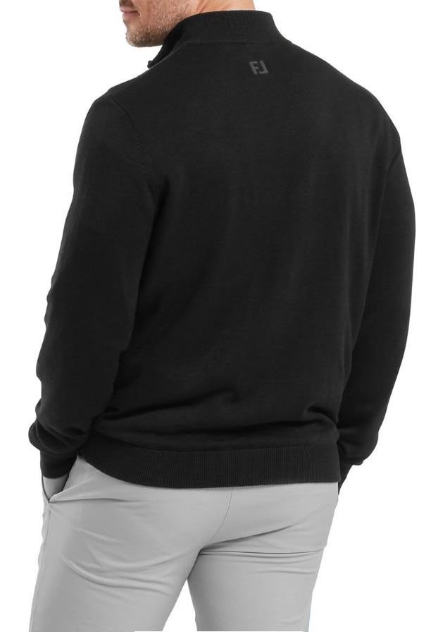 FootJoy Drirelease Full-Zip Lined suéter de hombre, negro