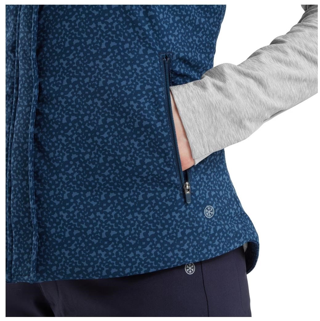 FootJoy ThermoSeries chaleco de mujer, floral tonal navy