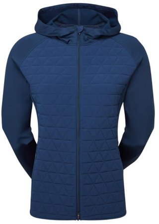 FootJoy ThermoSeries Hybrid sudadera con capucha de mujer, floral tonal navy