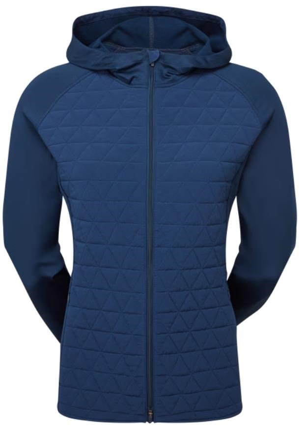 FootJoy ThermoSeries Hybrid sudadera con capucha de mujer, floral tonal navy
