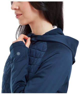 FootJoy ThermoSeries Hybrid sudadera con capucha de mujer, floral tonal navy