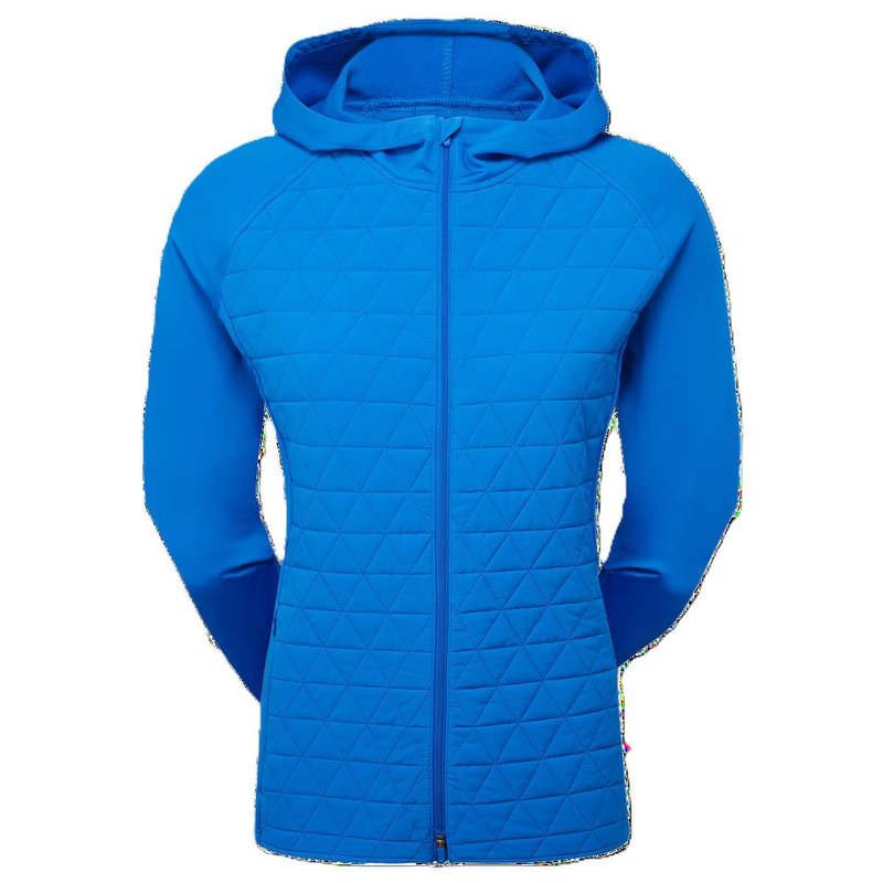 FootJoy ThermoSeries Hybrid sudadera con capucha de mujer, floral tonal blue