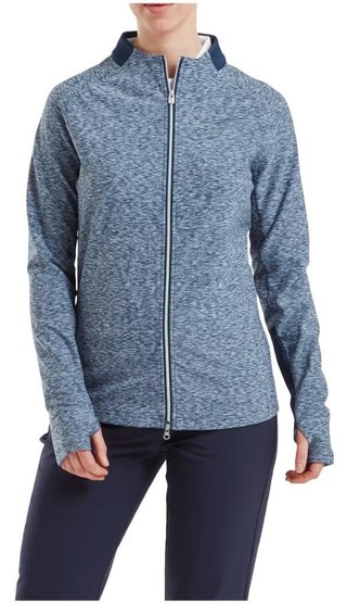 FootJoy Full-Zip Space Dye Thermal Midlayer sudadera de mujer, navy