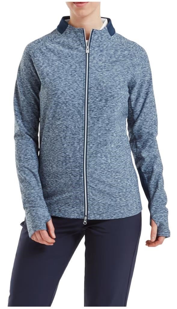FootJoy Full-Zip Space Dye Thermal Midlayer sudadera de mujer, navy