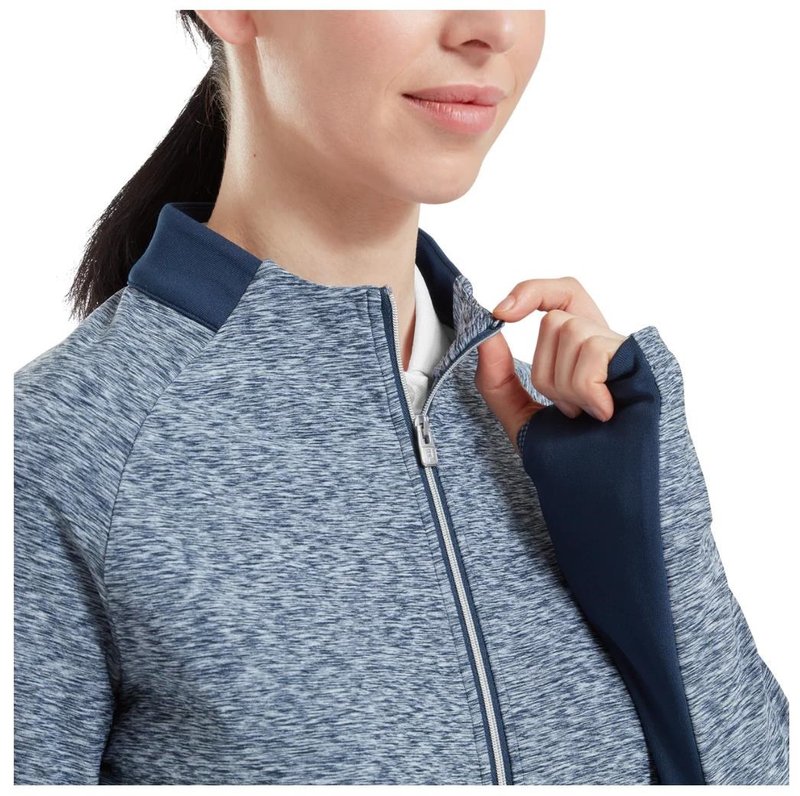FootJoy Full-Zip Space Dye Thermal Midlayer sudadera de mujer, navy