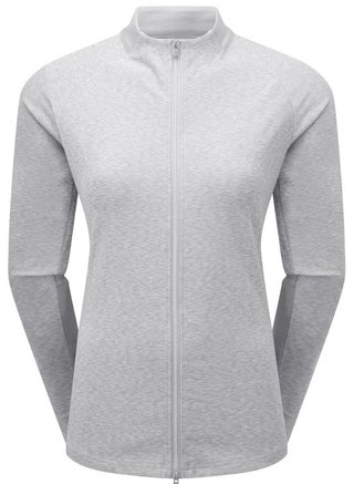FootJoy Full-Zip Space Dye Thermal Midlayer sudadera de mujer, gris
