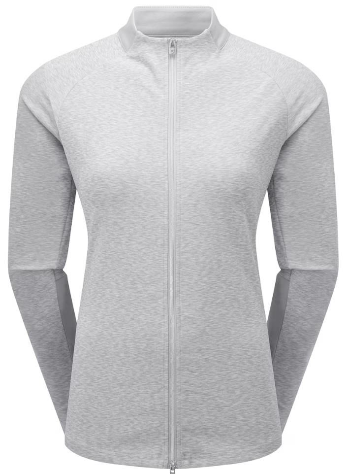 FootJoy Full-Zip Space Dye Thermal Midlayer sudadera de mujer, gris