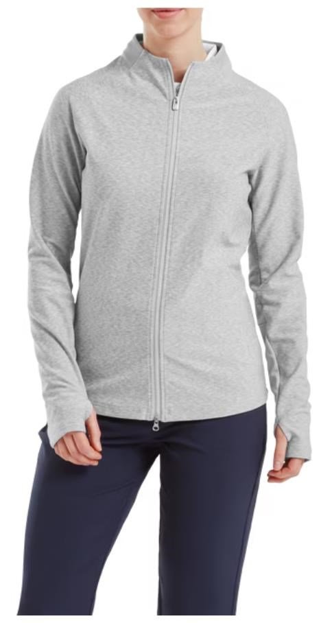 FootJoy Full-Zip Space Dye Thermal Midlayer sudadera de mujer, gris