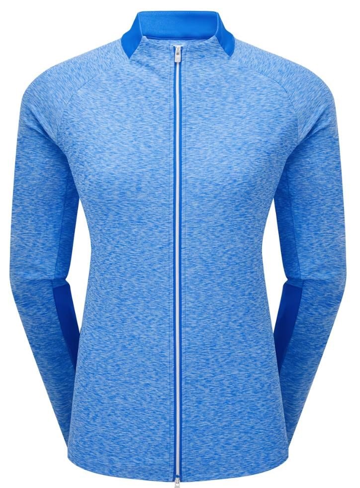 FootJoy Full-Zip Space Dye Thermal Midlayer sudadera de mujer, azul/aqua
