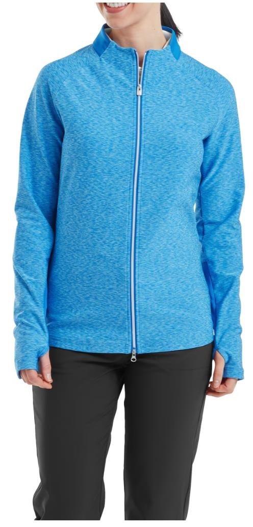 FootJoy Full-Zip Space Dye Thermal Midlayer sudadera de mujer, azul/aqua