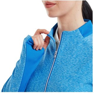 FootJoy Full-Zip Space Dye Thermal Midlayer sudadera de mujer, azul/aqua