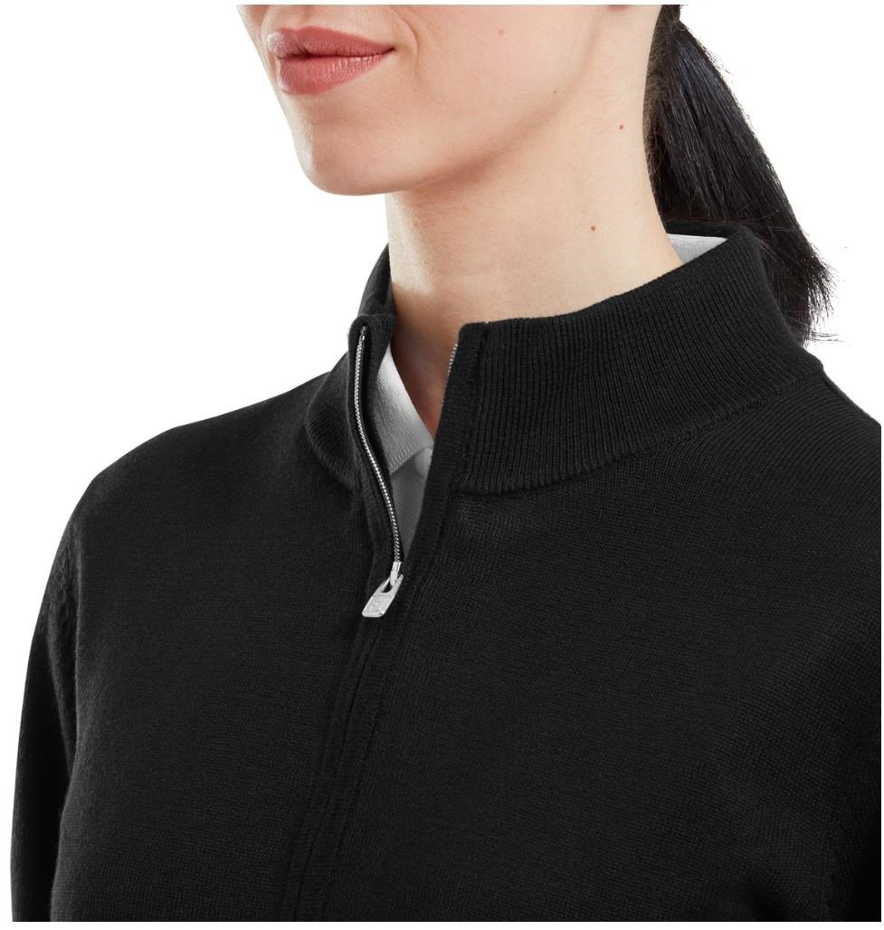 FootJoy Drirelease Full-Zip Lined sudadera de mujer, negra