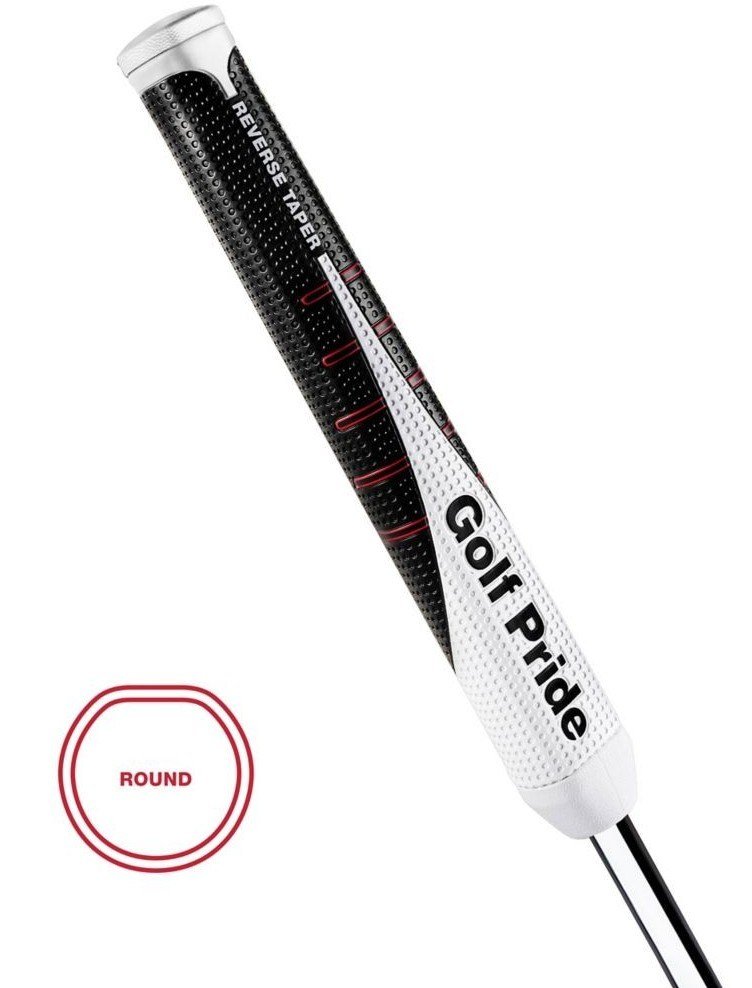 Golf Pride Reverse Taper putter grip, Round Large, tapa roja