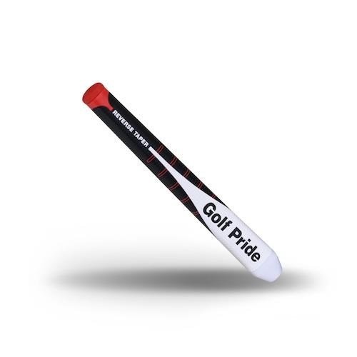 Golf Pride Reverse Taper Flat Medium grip para putter, cap rojo