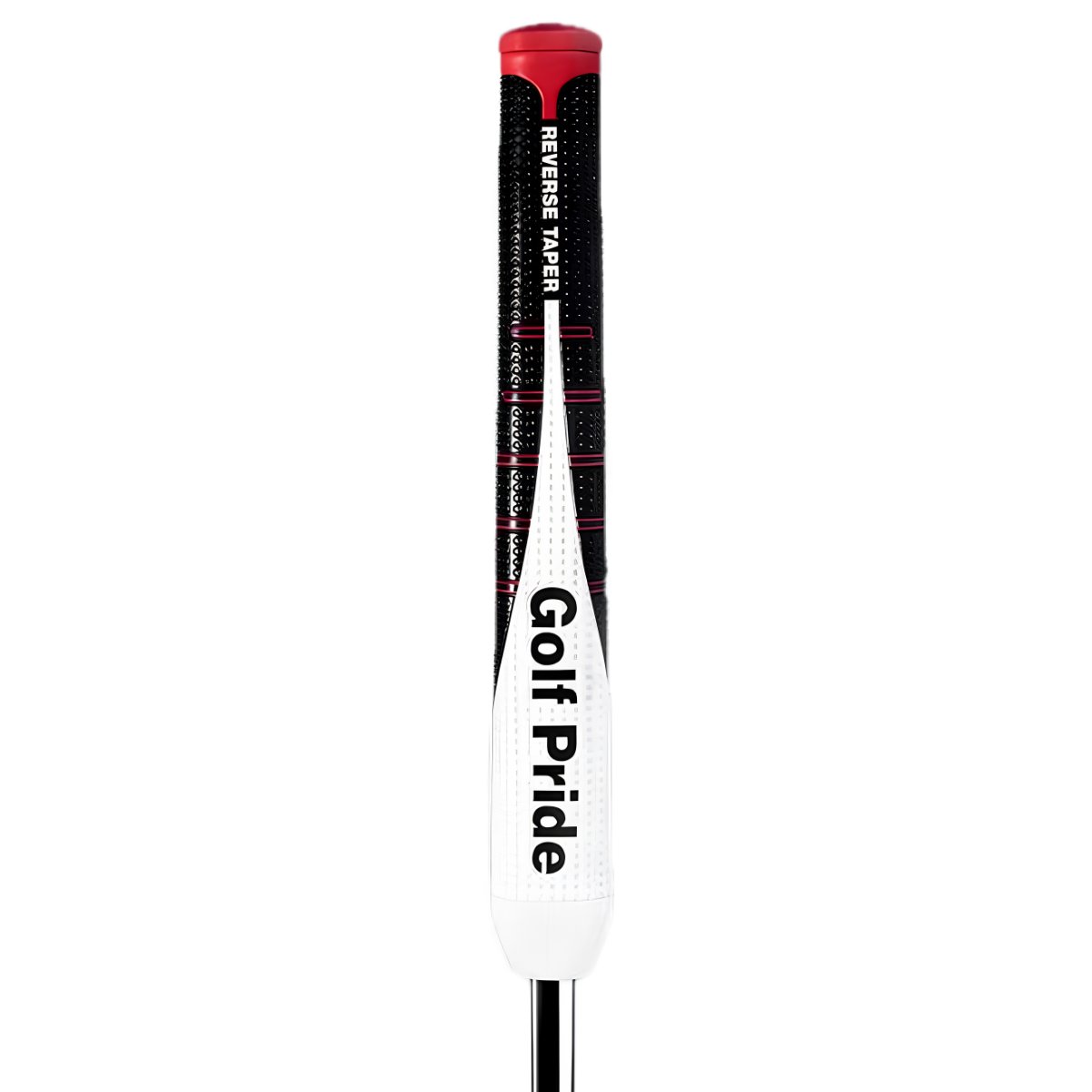 Golf Pride Reverse Taper Flat Medium grip para putter, cap rojo
