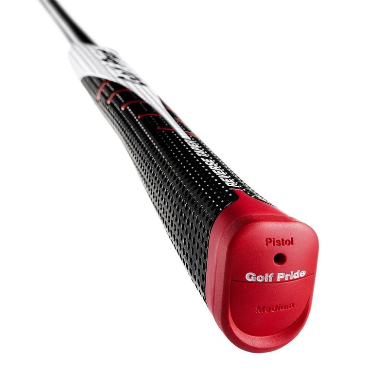 Golf Pride Reverse Taper Pistol Medium grip para putter, cap rojo