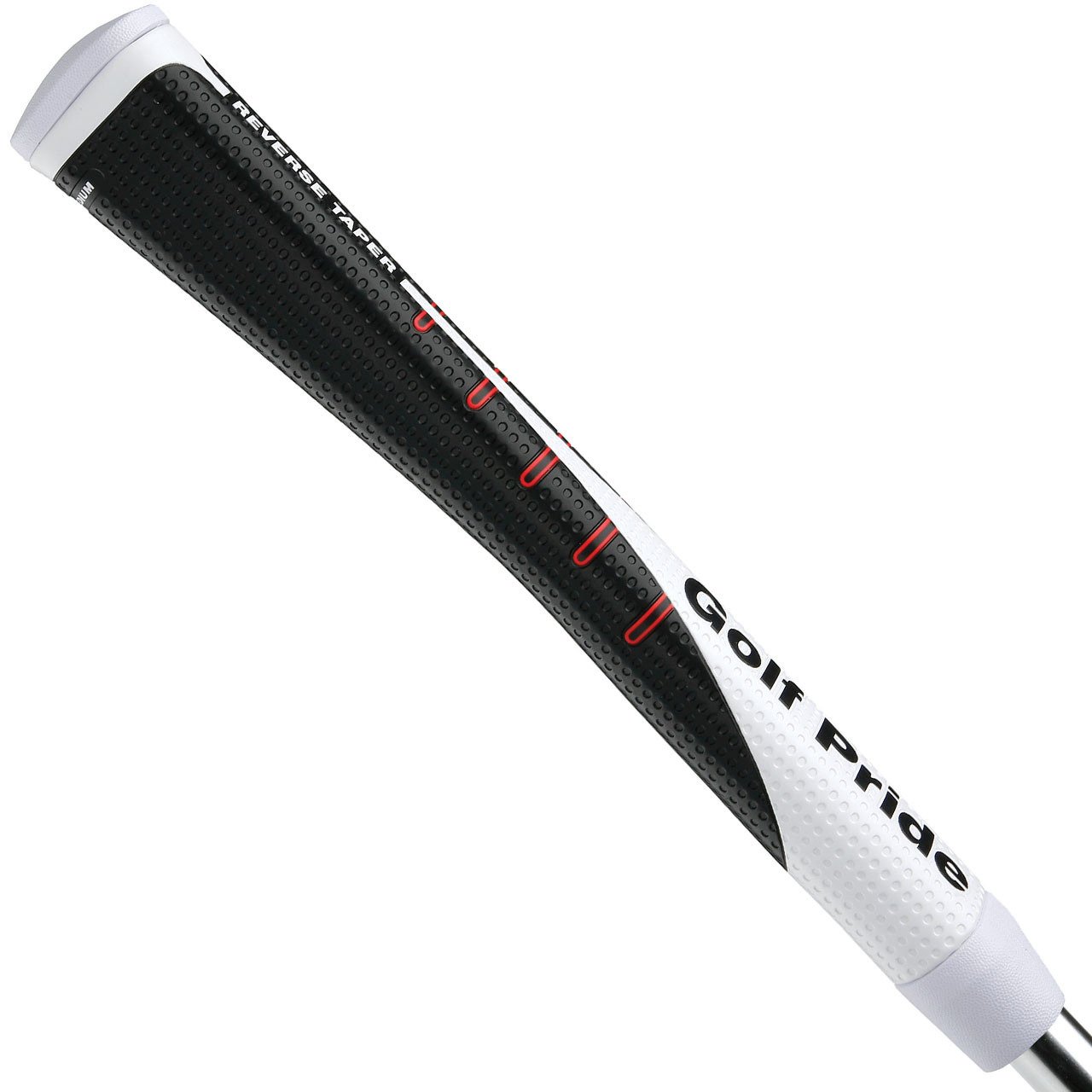 Golf Pride Reverse Taper Pistol Medium grip para putter, cap rojo