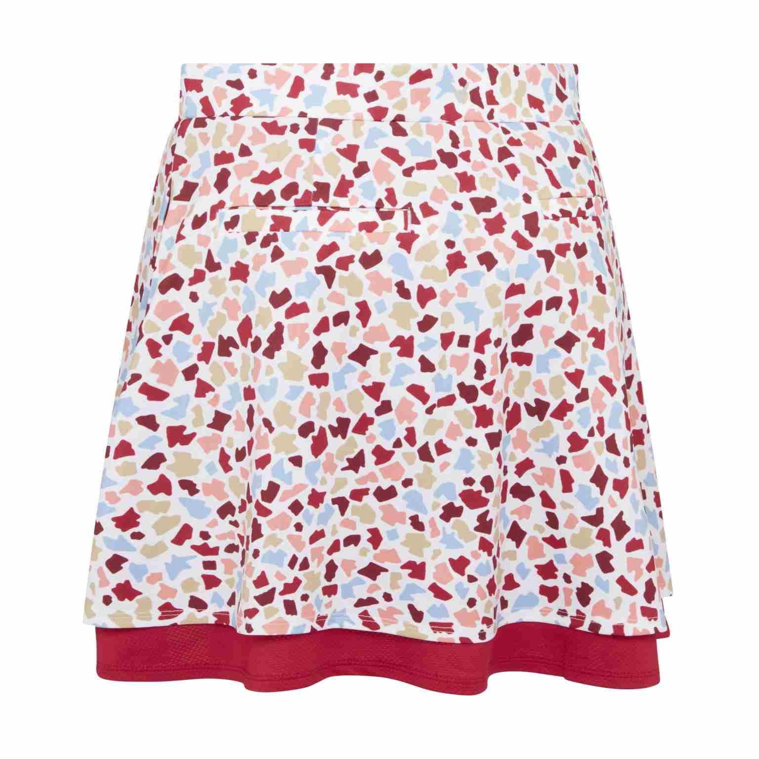 Callaway 17" Mosaic Print Flounce skort, brilliant white