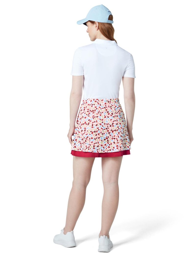 Callaway 17" Mosaic Print Flounce skort, brilliant white