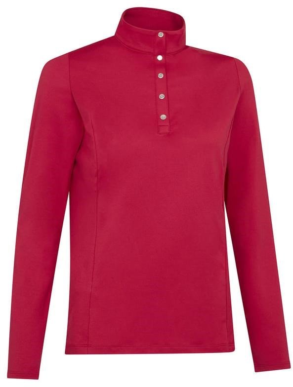 Callaway Thermal Longsleeve Fleece Back Jersey polo de mujer, persian red