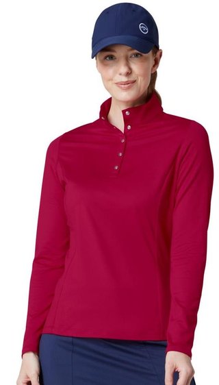 Callaway Thermal Longsleeve Fleece Back Jersey polo de mujer, persian red