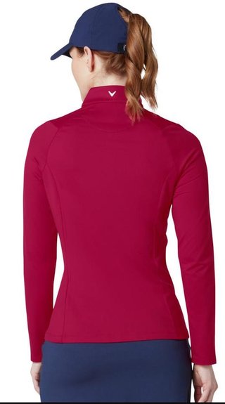 Callaway Thermal Longsleeve Fleece Back Jersey polo de mujer, persian red