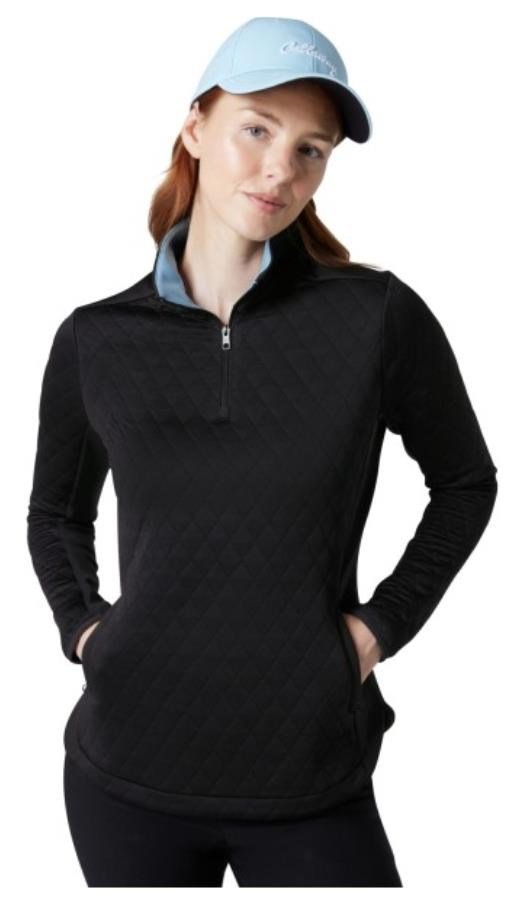 Callaway Quilted Fleece 1/4Zip sudadera de mujer, caviar