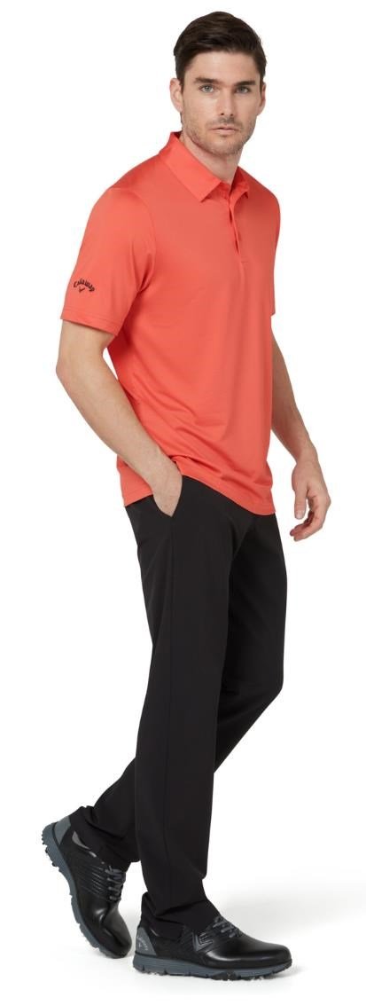 Callaway Swing Tech Tour Fit Solid polo de hombre, spiced coral
