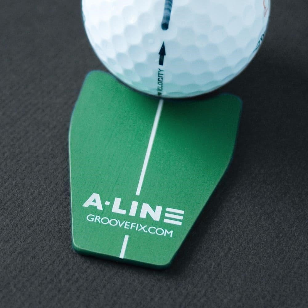 GrooveFix A-Line marcador de bola y ayuda de alineación para putting, verde