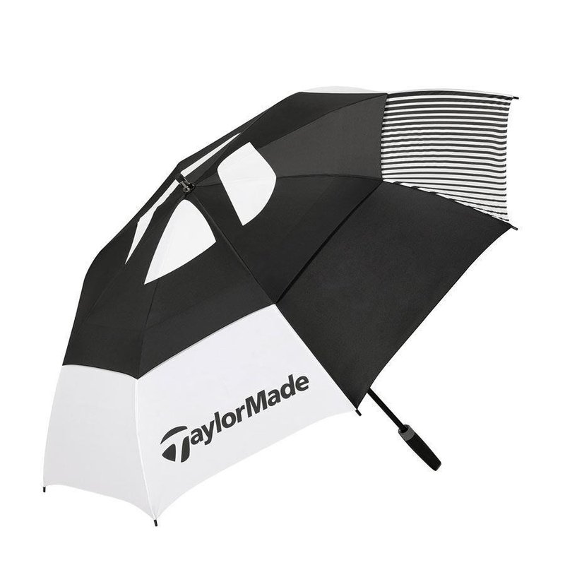 TaylorMade 64" Tour Double Canopy paraguas, negro/blanco