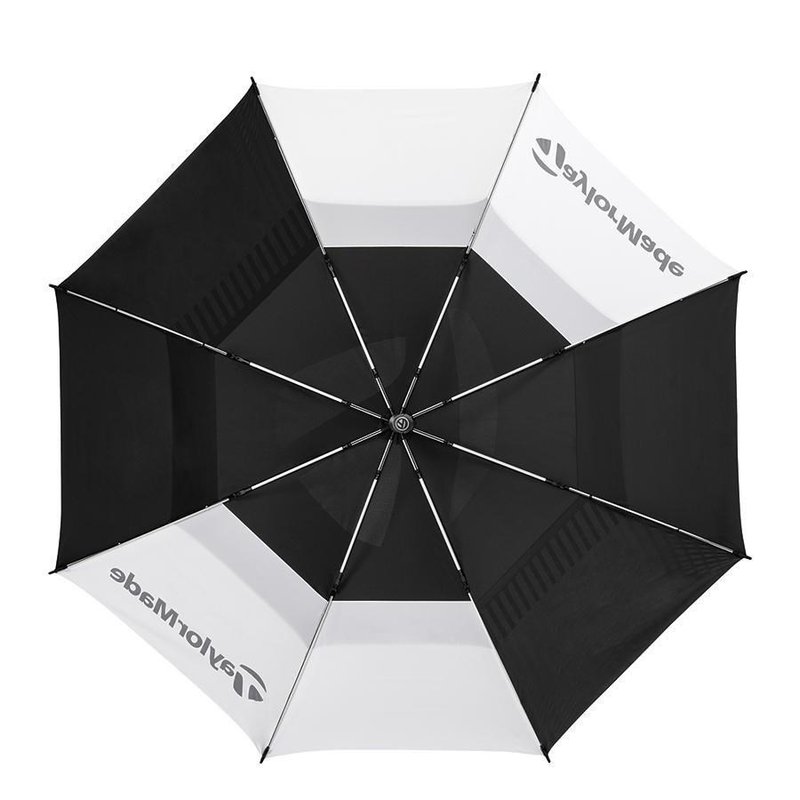 TaylorMade 64" Tour Double Canopy paraguas, negro/blanco