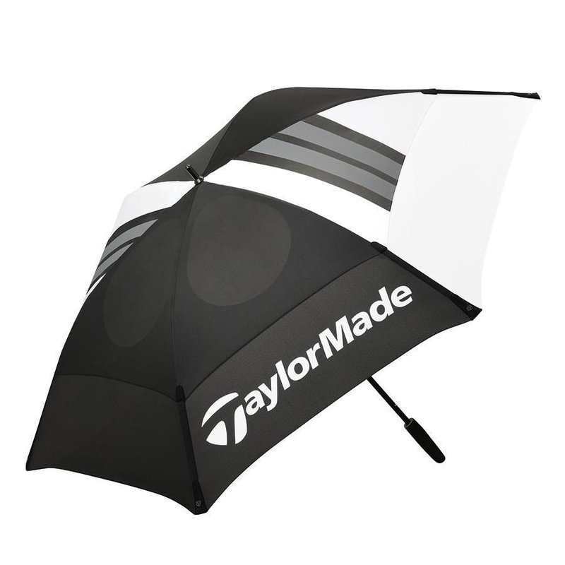 TaylorMade 68" Tour Double Canopy paraguas, negro/blanco