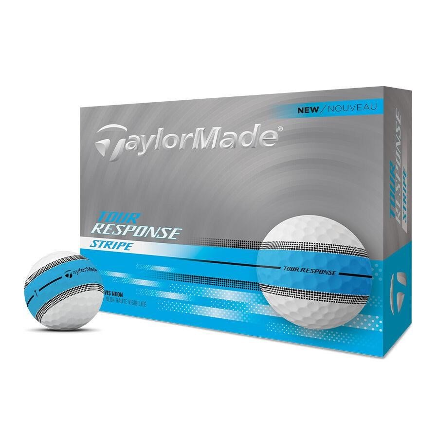 TaylorMade Tour Response Neon Stripe 2025 bolas de golf (12 bolas), azul