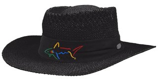 Greg Norman Signature Straw Hat, negro