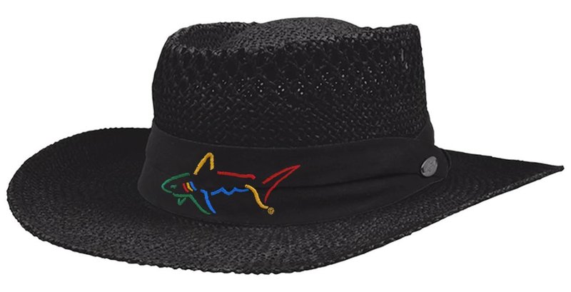 Greg Norman Signature Straw Hat, negro