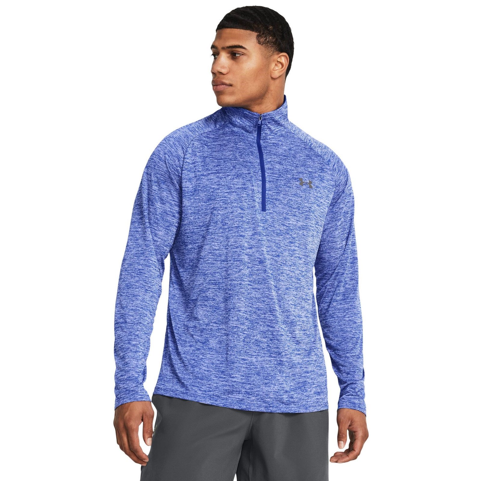 Under Armour Tech 2.0 1/2 Zip camiseta de manga larga para hombre, royal white