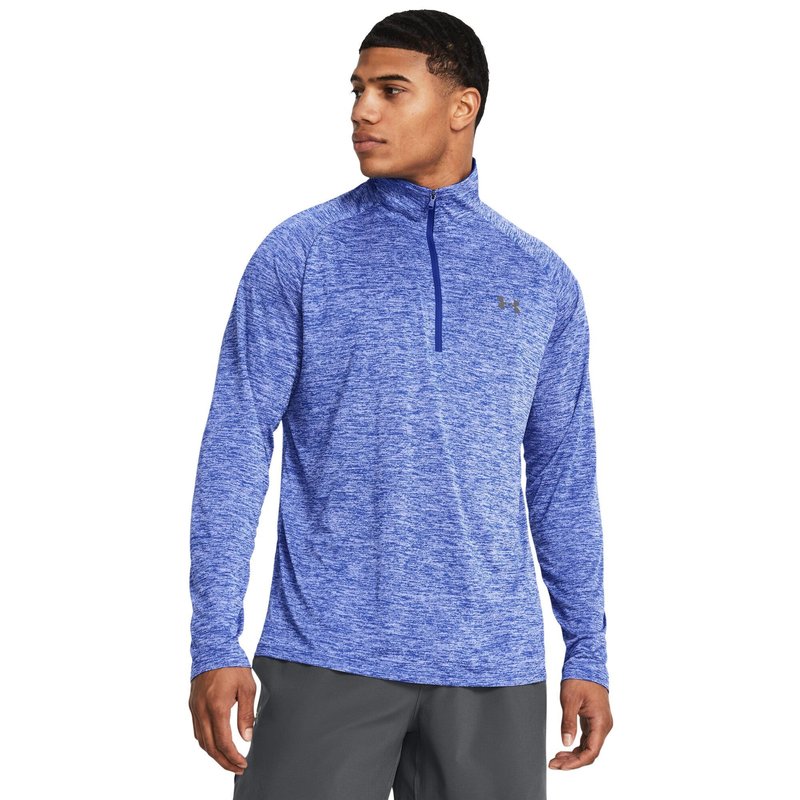 Under Armour Tech 2.0 1/2 Zip camiseta de manga larga para hombre, royal white