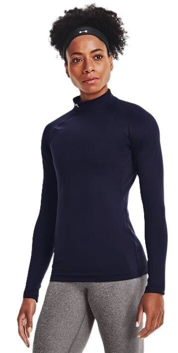 Under Armour Authentics Mockneck camiseta térmica de mujer, azul