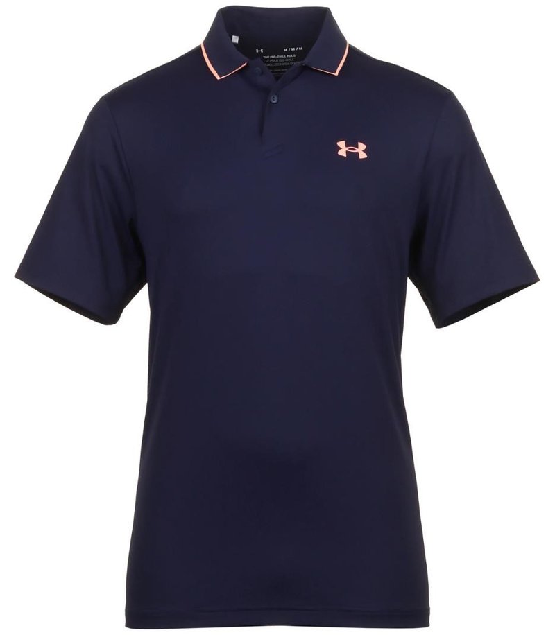Under Armour Iso-Chill polo de hombre, midnight navy/flare orange