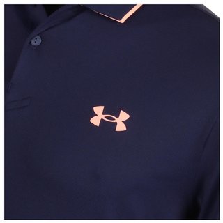 Under Armour Iso-Chill polo de hombre, midnight navy/flare orange