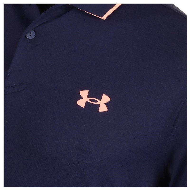 Under Armour Iso-Chill polo de hombre, midnight navy/flare orange