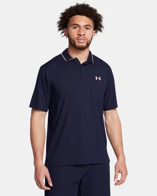 Under Armour Iso-Chill polo de hombre, midnight navy/flare orange