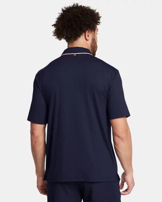 Under Armour Iso-Chill polo de hombre, midnight navy/flare orange