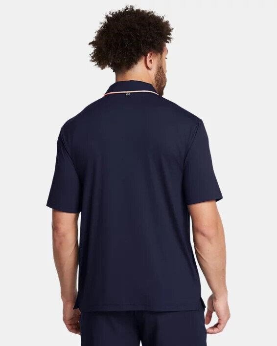 Under Armour Iso-Chill polo de hombre, midnight navy/flare orange