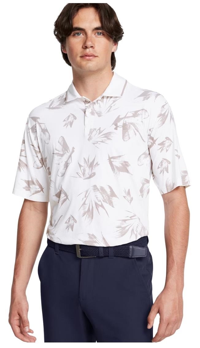 Under Armour Iso-Chill Edge polo de hombre, white/tetra gray