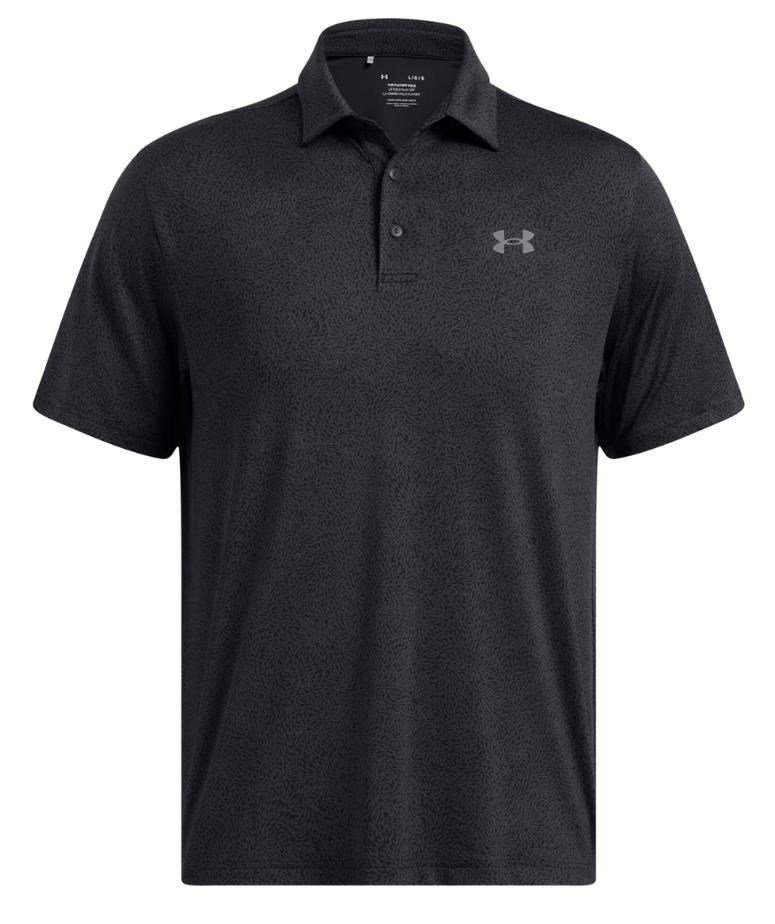 Under Armour Playoff 3.0 Printed polo de hombre, negro/antracita/castlerock