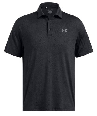 Under Armour Playoff 3.0 Printed polo de hombre, negro/antracita/castlerock
