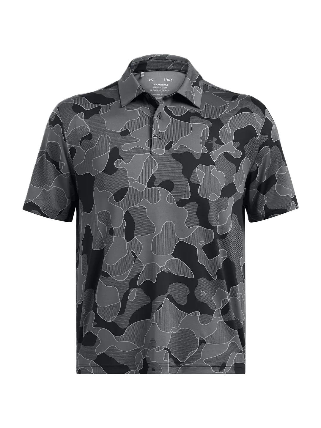 Under Armour Playoff 3.0 Printed polo de hombre, negro